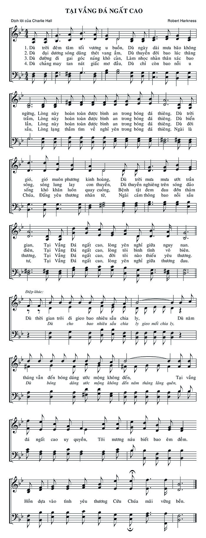 Sheet music: Tại Vầng Đá Ngất Cao