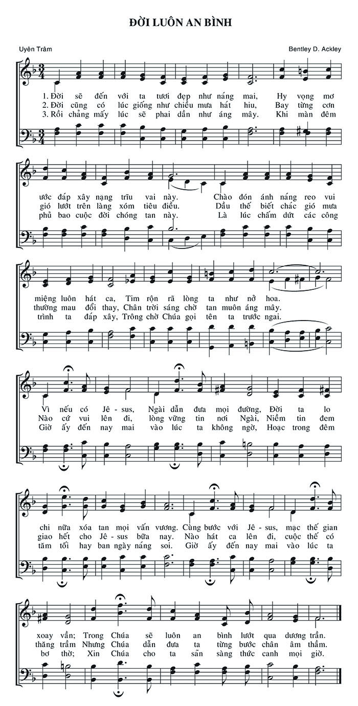 Sheet music: Đời Luôn An Bình