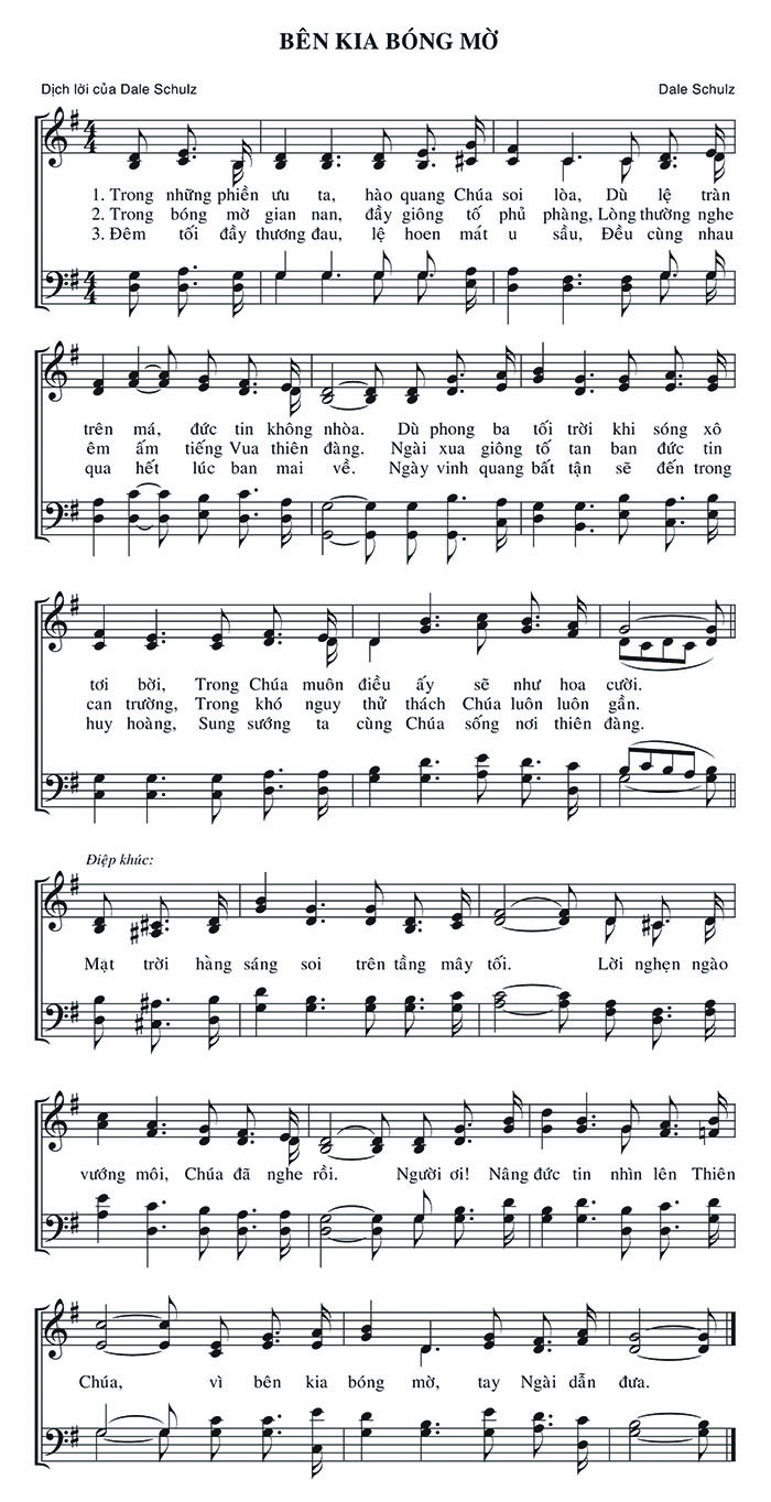 Sheet music: Bên Kia Bóng Mờ