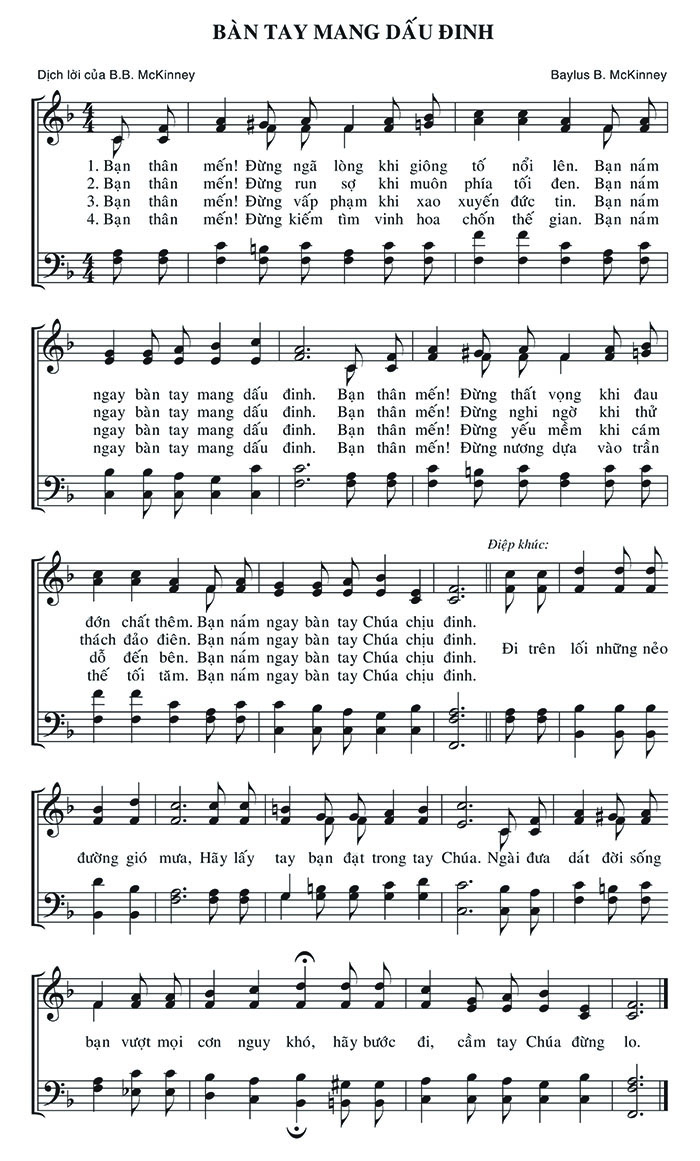 Sheet music: Bàn Tay Mang Dấu Đinh