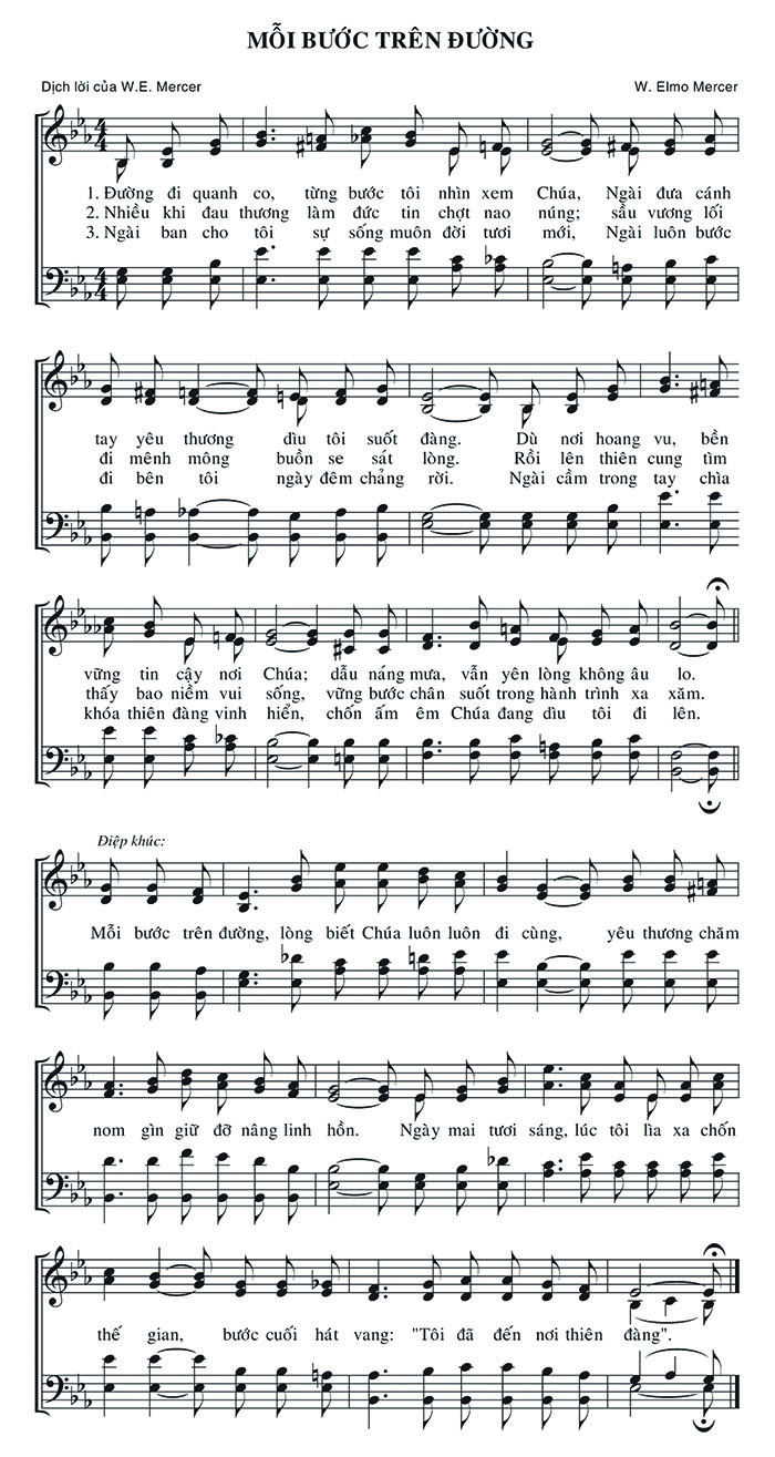 Sheet music: Mỗi Bước Trên Đường