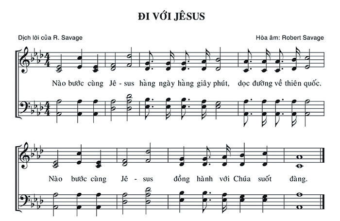 Sheet music: Đi Với Jêsus