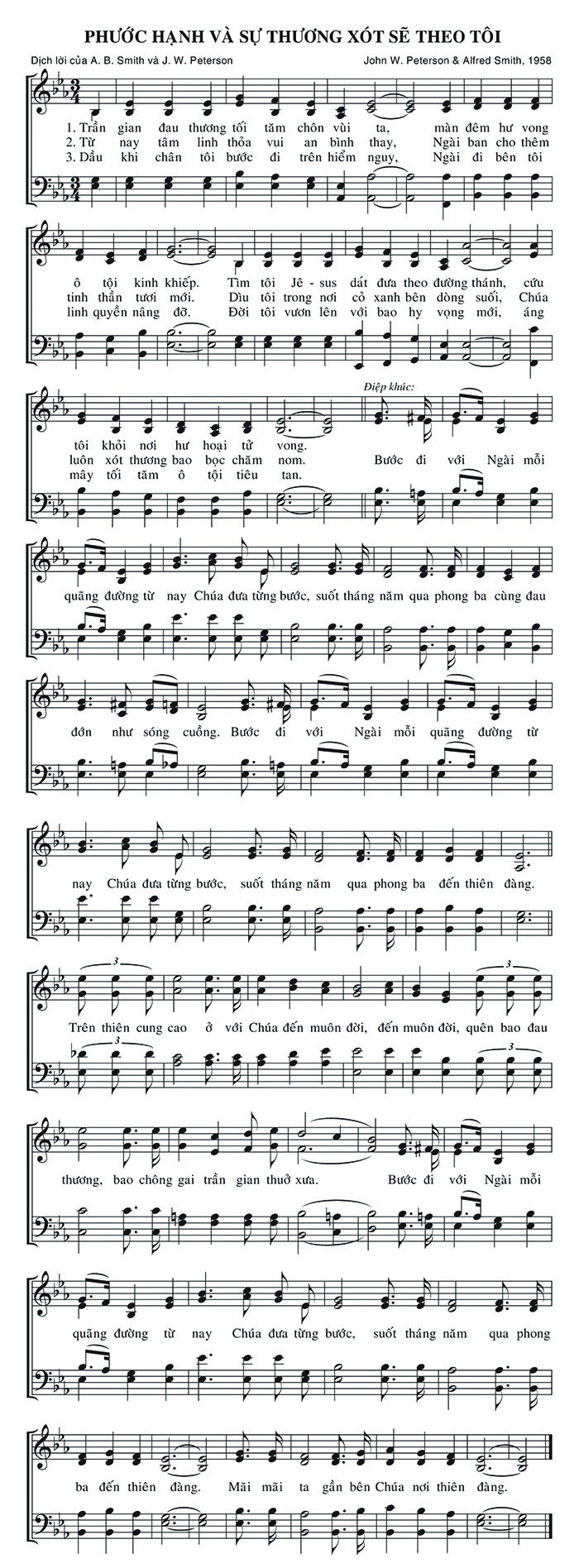 Sheet music: Phước Hạnh Và Sự Thương Xót Sẽ Theo Tôi
