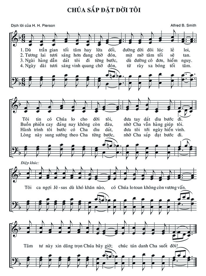 Sheet music: Chúa Sắp Đặt Đời Tôi