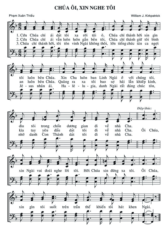 Sheet music: Chúa Ôi, Xin Nghe Tôi