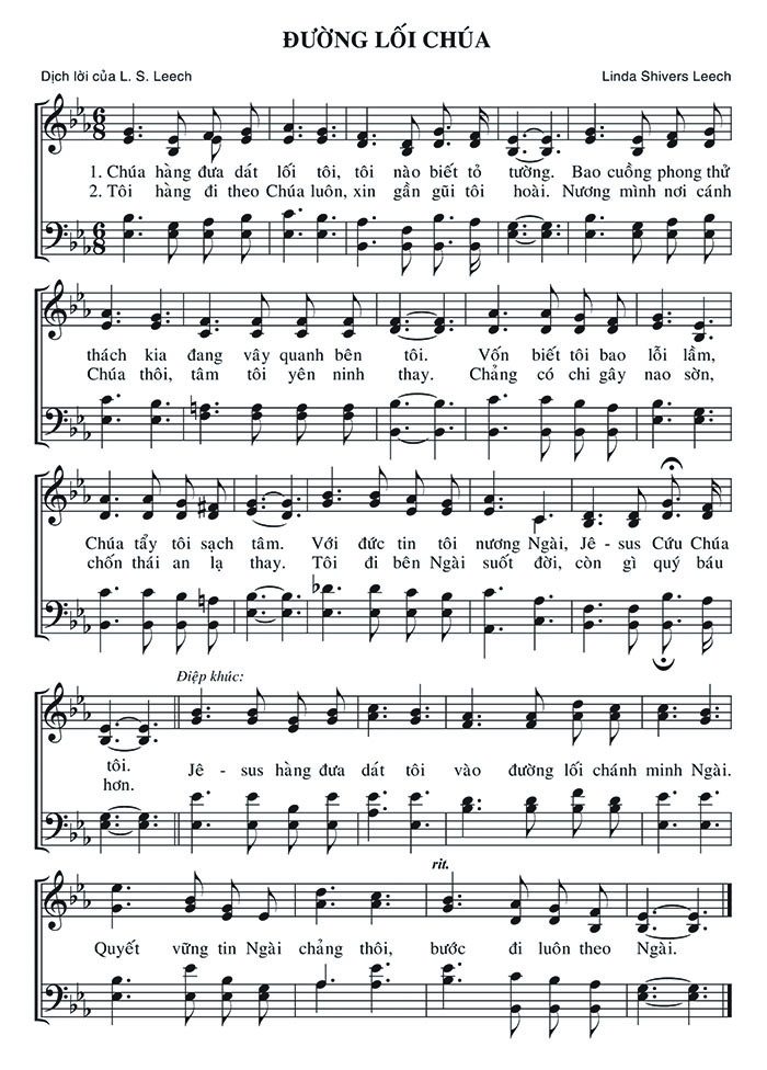 Sheet music: Đường Lối Chúa