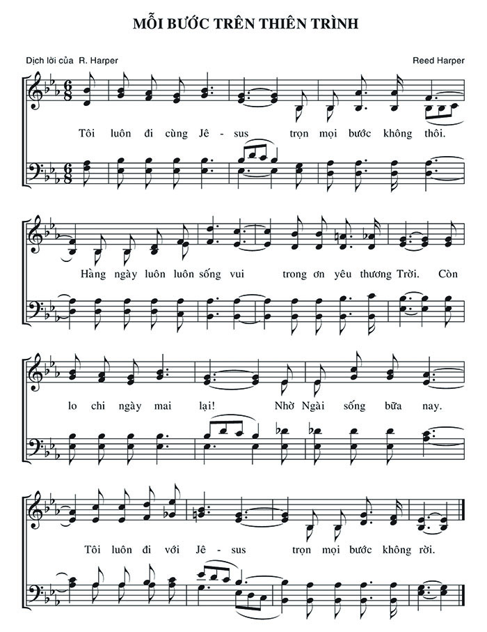 Sheet music: Mỗi Bước Trên Thiên Trình
