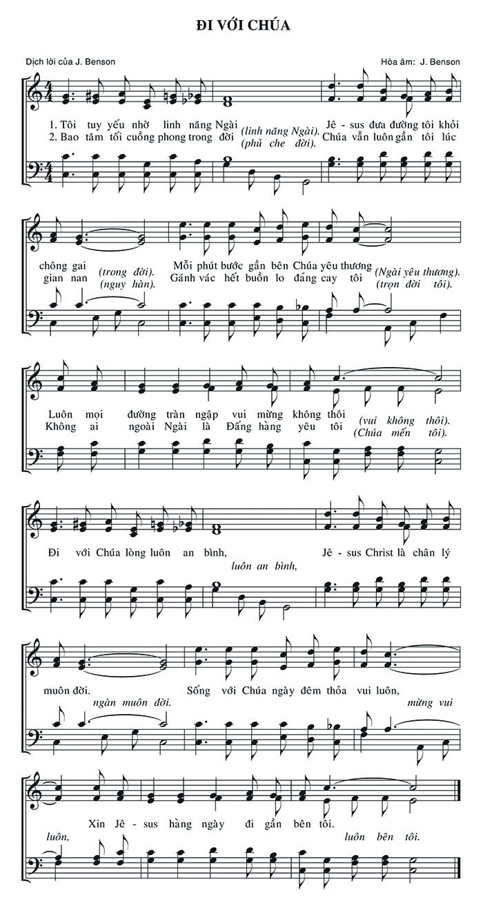 Sheet music: Đi Với Chúa