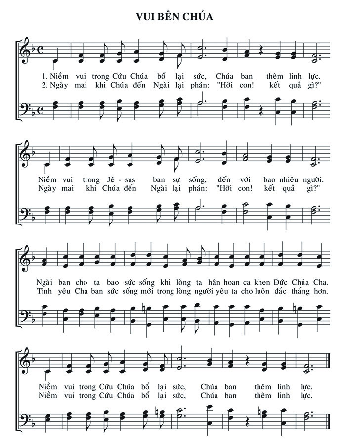 Sheet music: Vui Bên Chúa