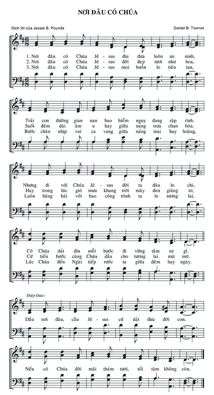 Sheet music: Nơi Đâu Có Chúa