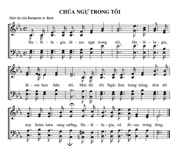Sheet music: Chúa Ngự Trong Tôi