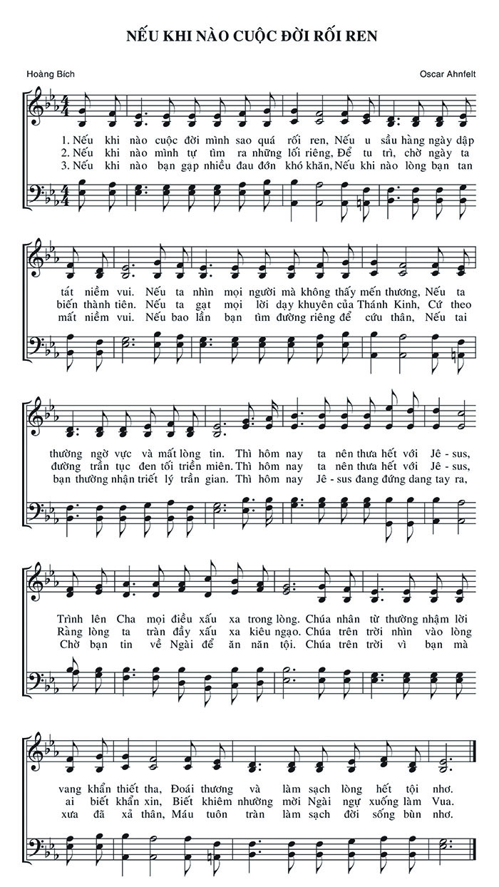 Sheet music: Nếu Khi Nào Cuộc Đời Rối Ren