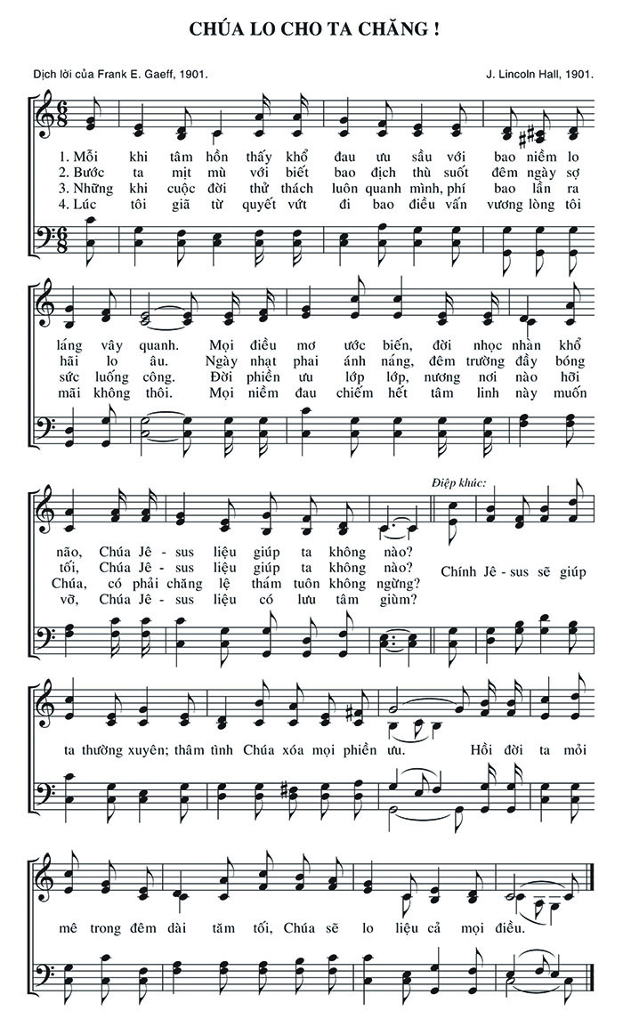 Sheet music: Chúa Lo Cho Ta Chăng