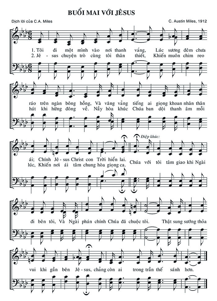 Sheet music: Buổi Mai Với Jêsus