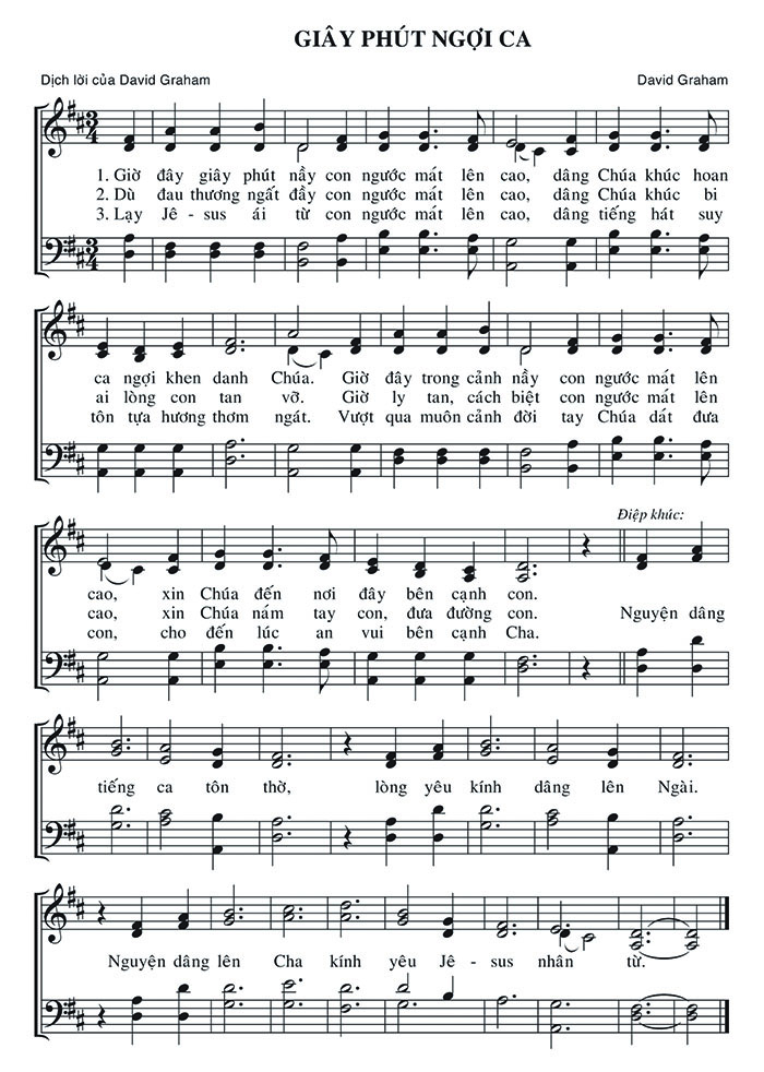 Sheet music: Giây Phút Ngợi Ca