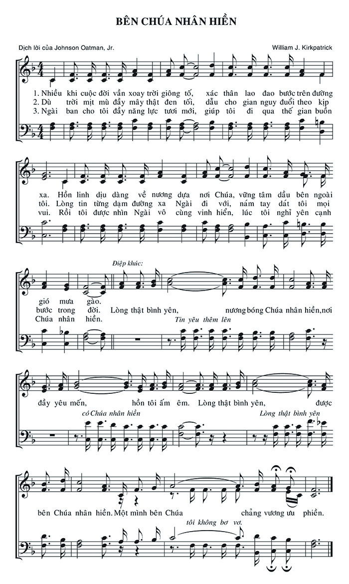 Sheet music: Bên Chúa Nhân Hiền