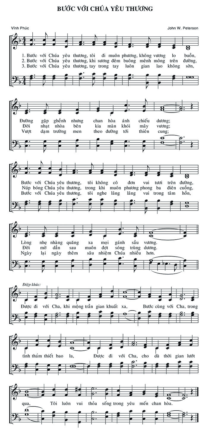 Sheet music: Bước Với Chúa Yêu Thương