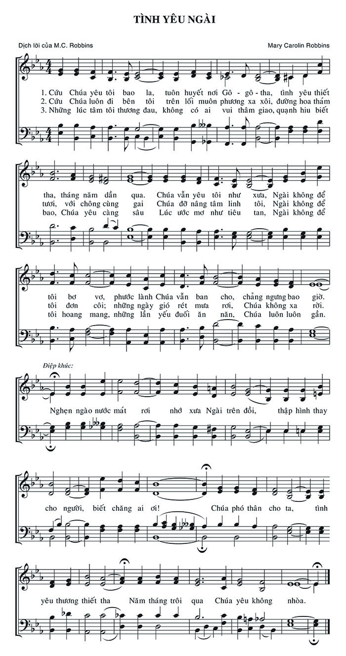 Sheet music: Tình Yêu Ngài