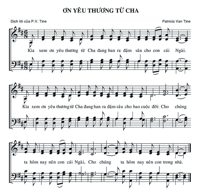 Sheet music: Ơn Yêu Thương Từ Cha