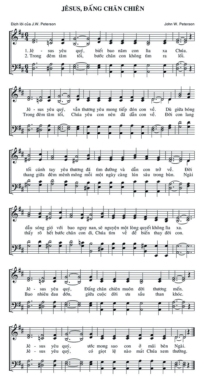 Sheet music: Jêsus, Đấng Chăn Chiên