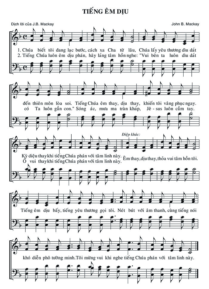 Sheet music: Tiếng Êm Dịu