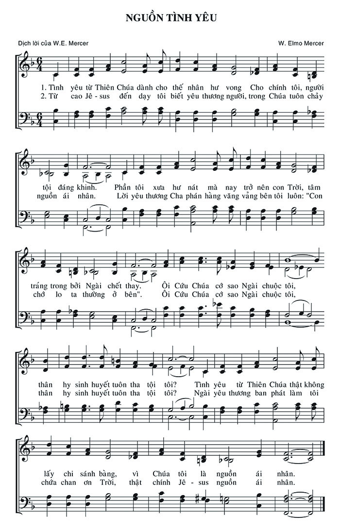 Sheet music: Nguồn Tình Yêu