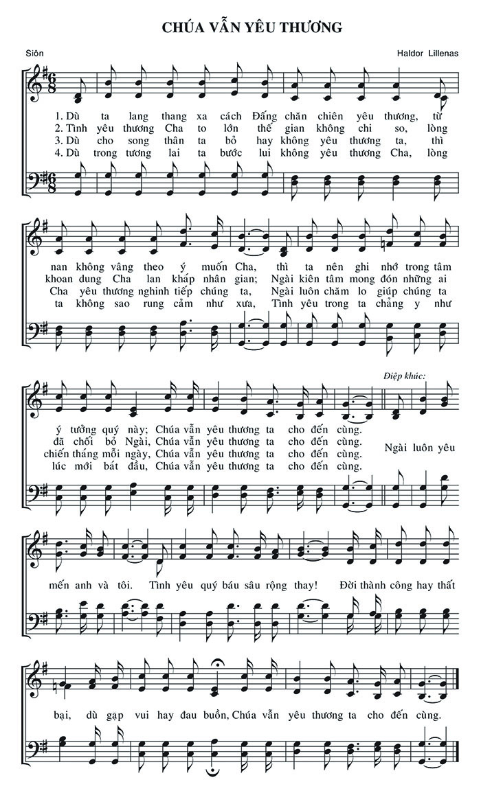 Sheet music: Chúa Vẫn Yêu Thương