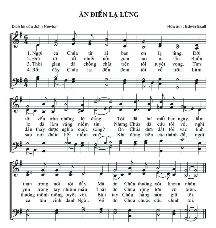 Sheet music: Ân Điển Lạ Lùng