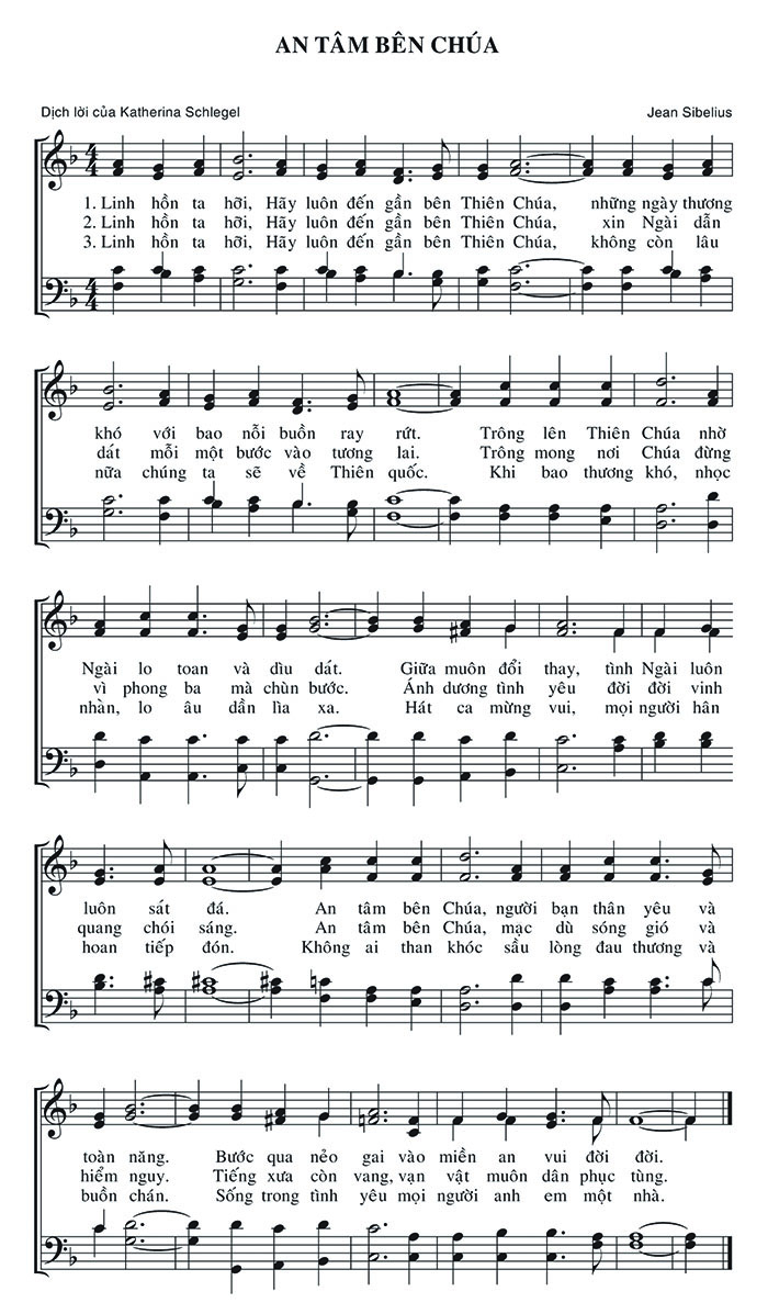 Sheet music: An Tâm Bên Chúa