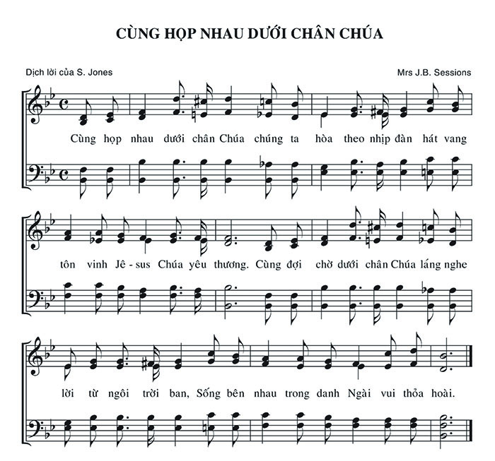 Sheet music: Cùng Họp Nhau Dưới Chân Chúa