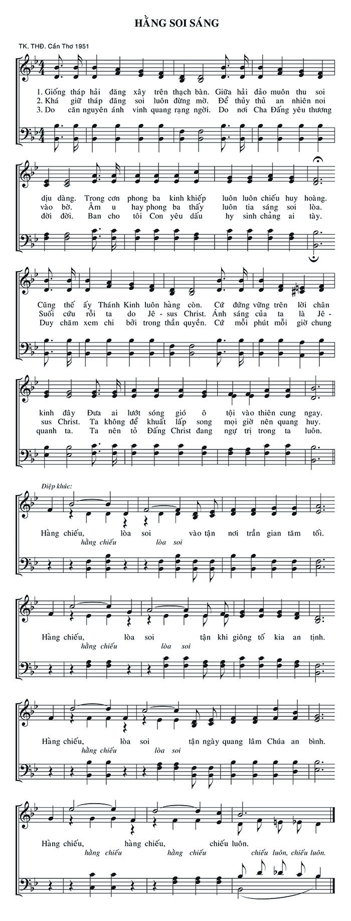 Sheet music: Hằng Soi Sáng