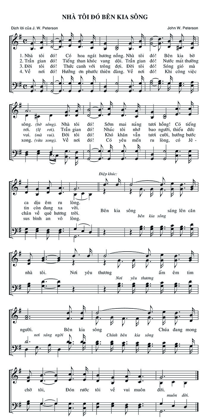 Sheet music: Nhà Tôi Đó Bên Kia Sông