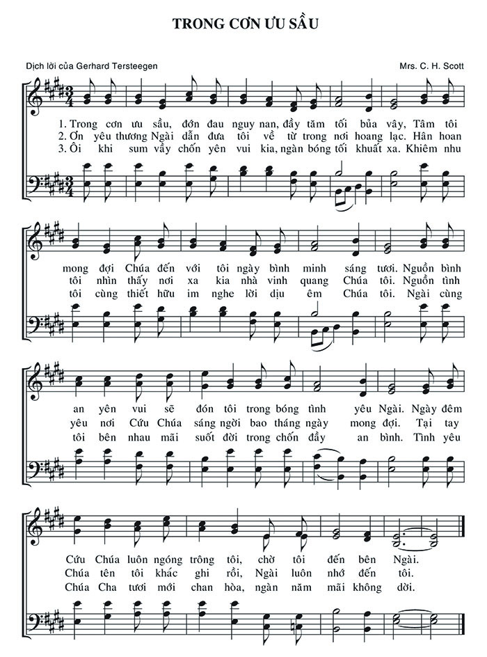 Sheet music: Trong Cơn Ưu Sầu