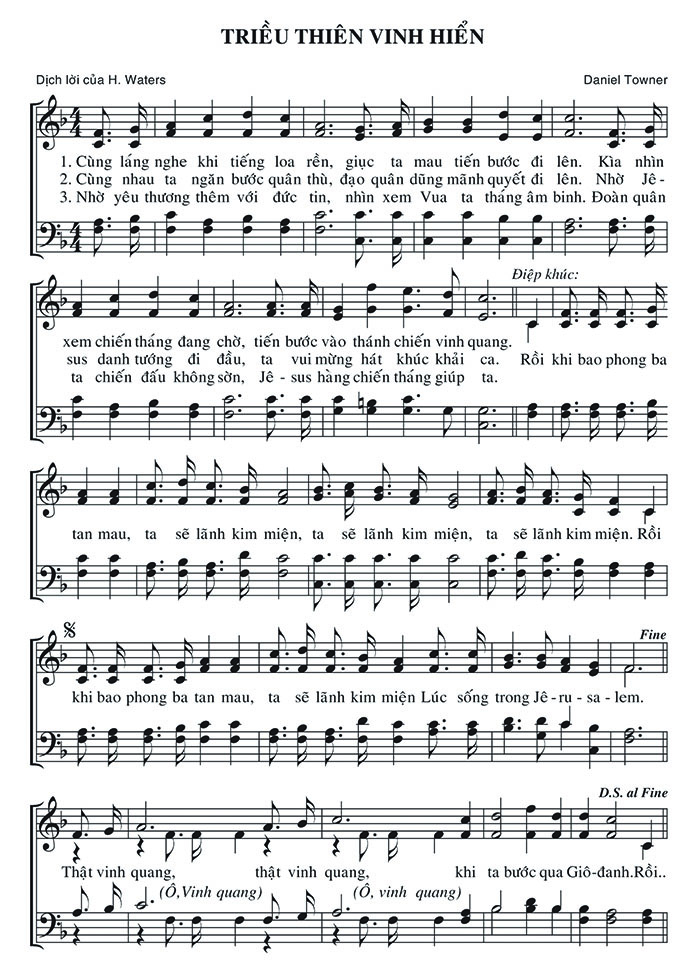 Sheet music: Triều Thiên Vinh Hiển