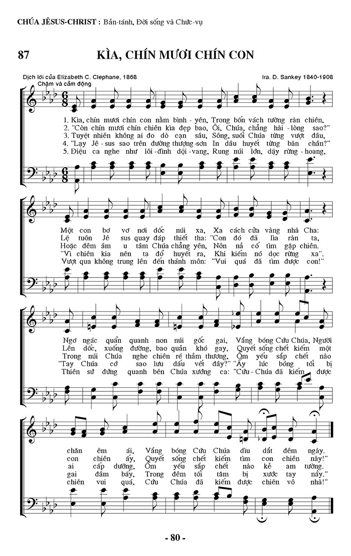 Sheet music: Kìa, Chín Mươi Chín Chiên