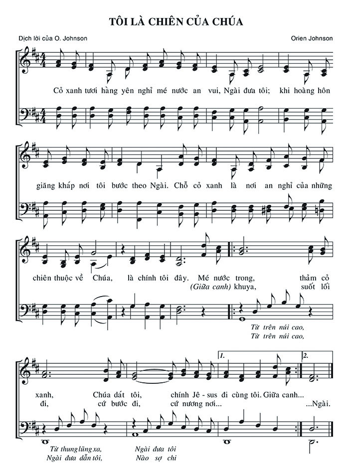 Sheet music: Tôi Là Chiên Của Chúa