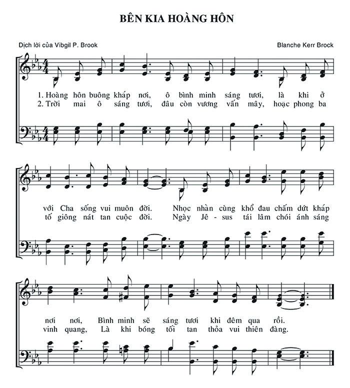 Sheet music: Bên Kia Hoàng Hôn