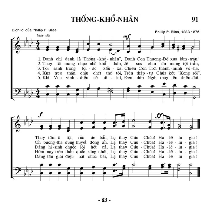 Sheet music: Thống Khổ Nhân