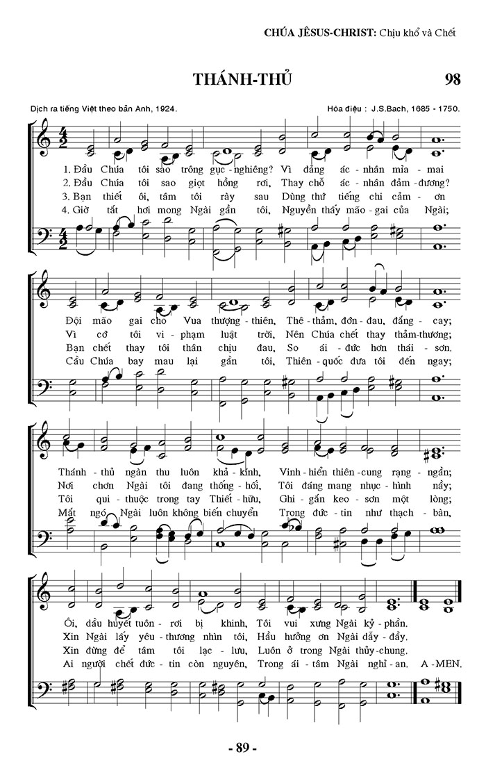 Sheet music: Thánh Thủ