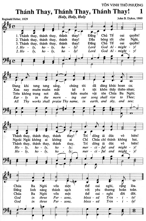 Sheet music: Thánh Thay! Thánh Thay! Thánh Thay!