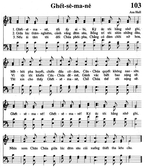 Sheet music: Ghết-sê-ma-nê