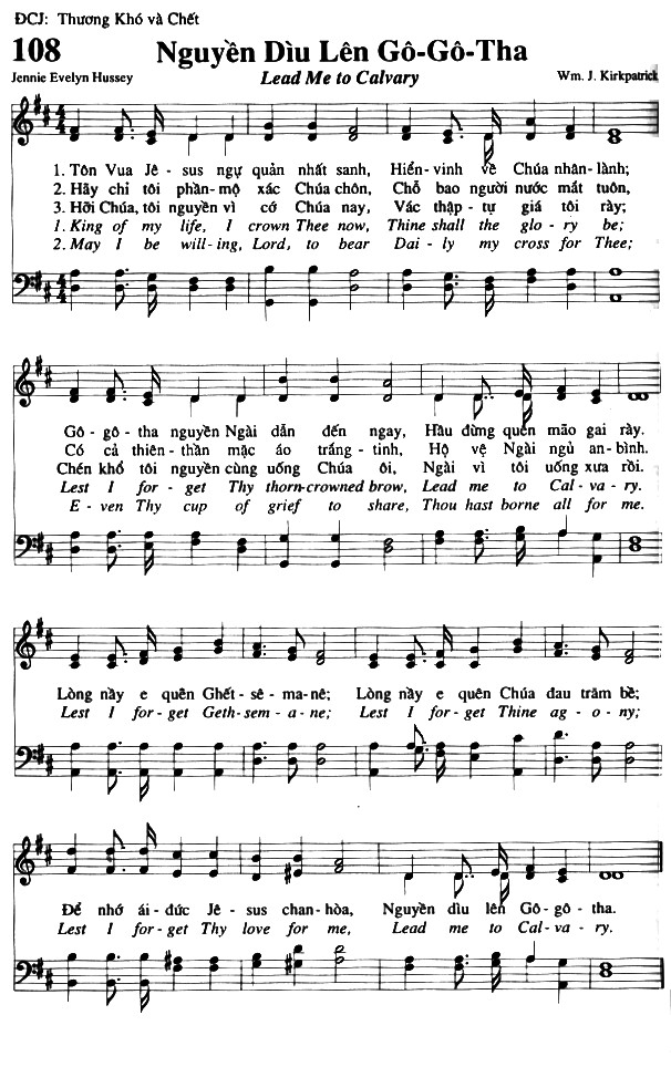 Sheet music: Nguyền Dìu Lên Gô-gô-tha
