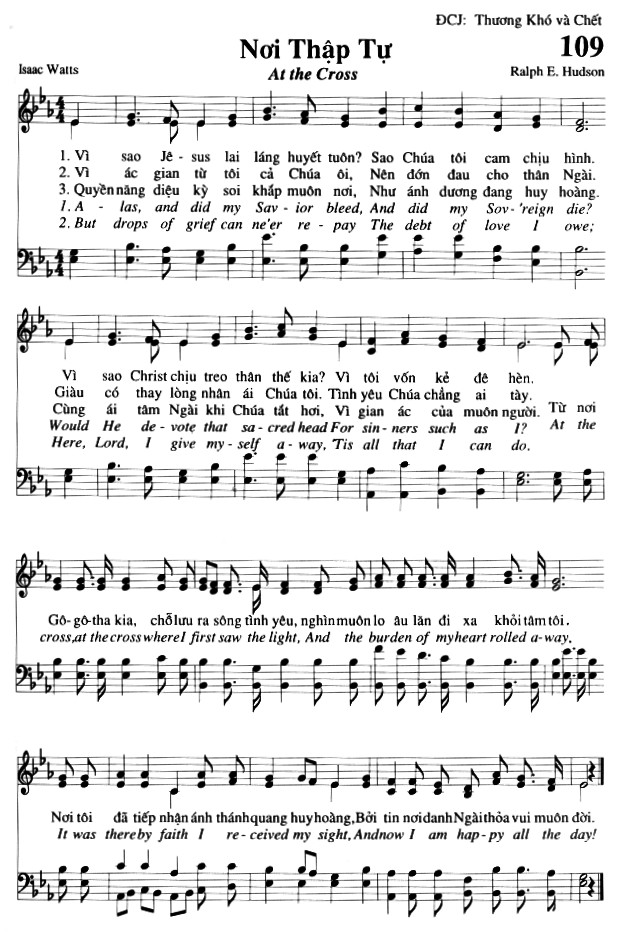 Sheet music: Nơi Thập Tự
