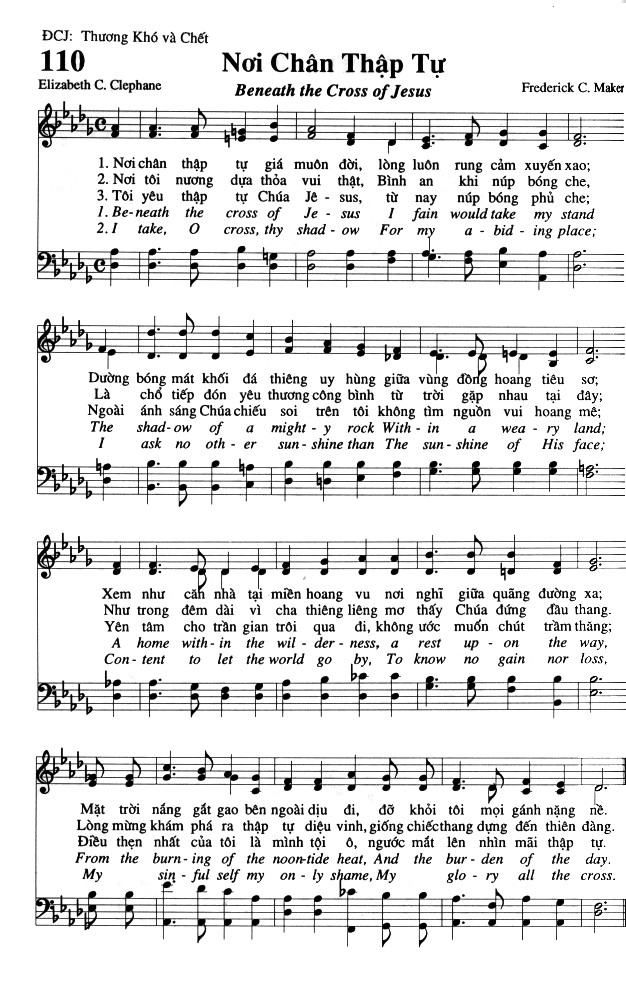 Sheet music: Nơi Chân Thập Tự