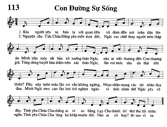 Sheet music: Con Đường Sự Sống