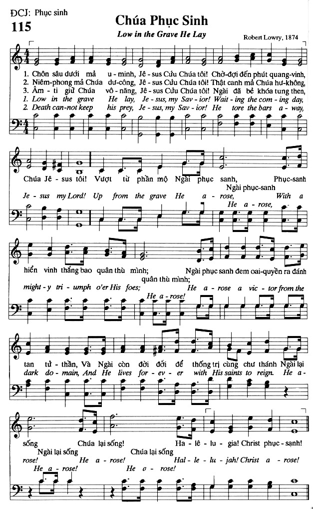 Sheet music: Chúa Phục Sinh