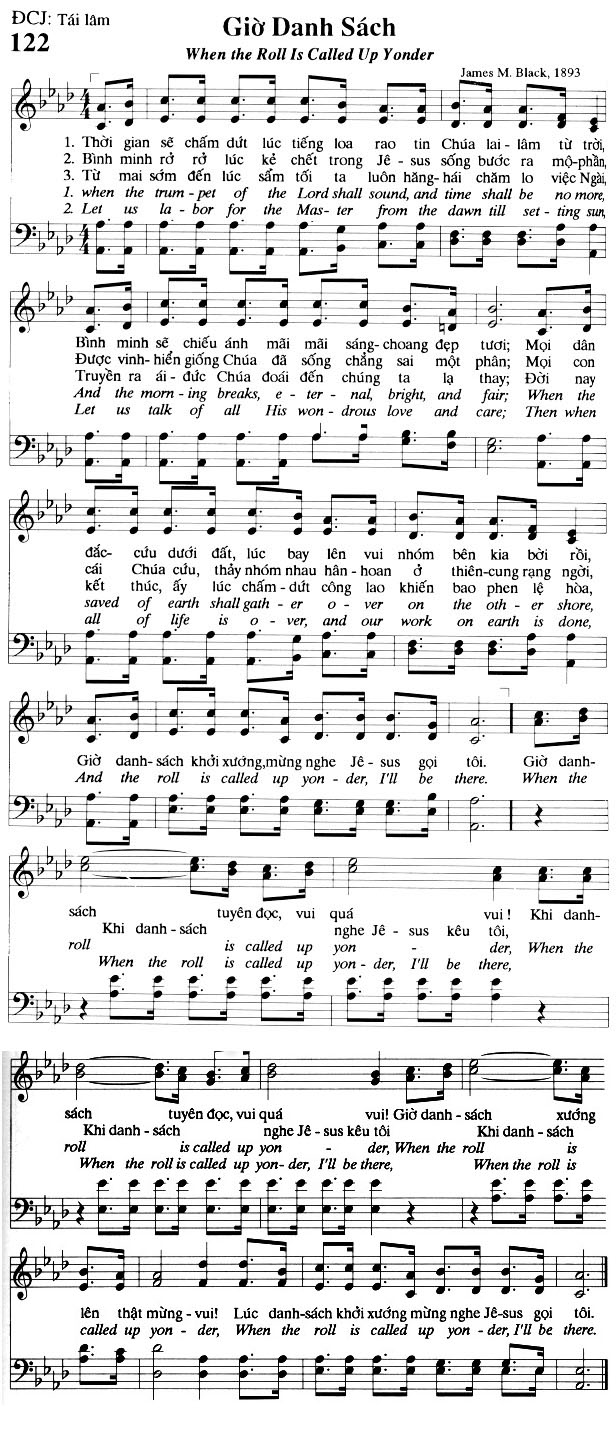Sheet music: Giờ Danh Sách
