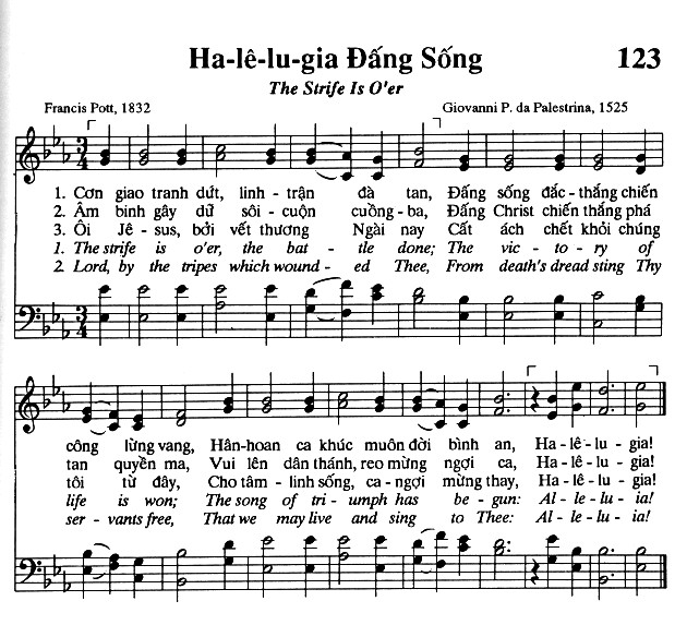 Sheet music: Ha-lê-lu-gia Đấng Sống