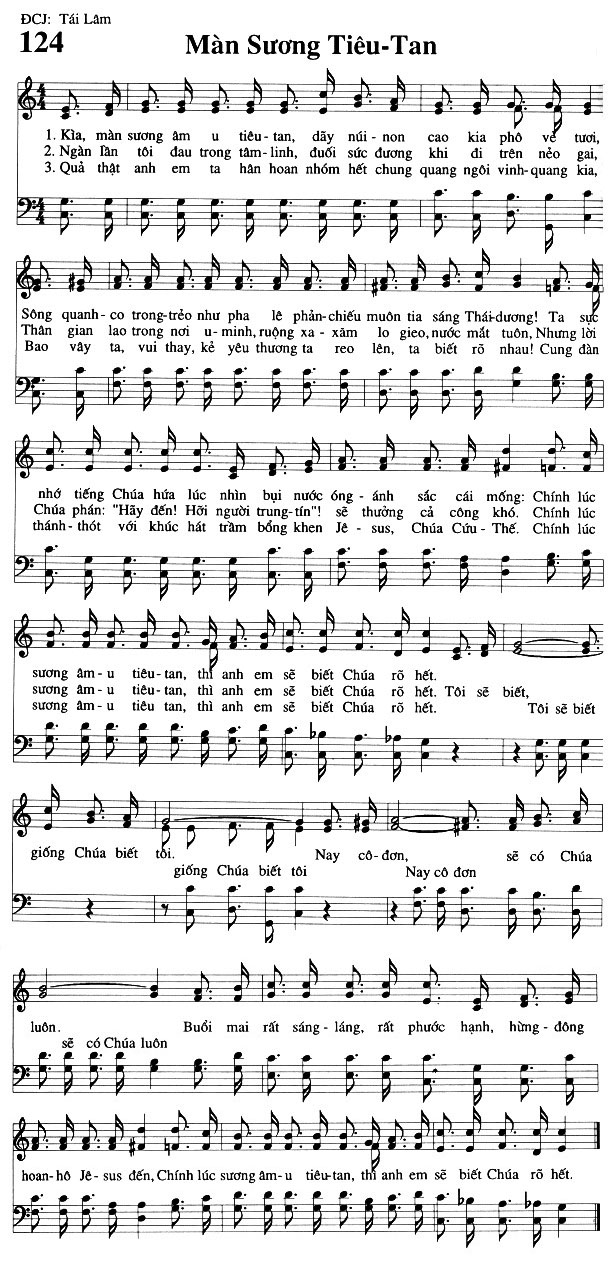 Sheet music: Màn Sương Tiêu Tan