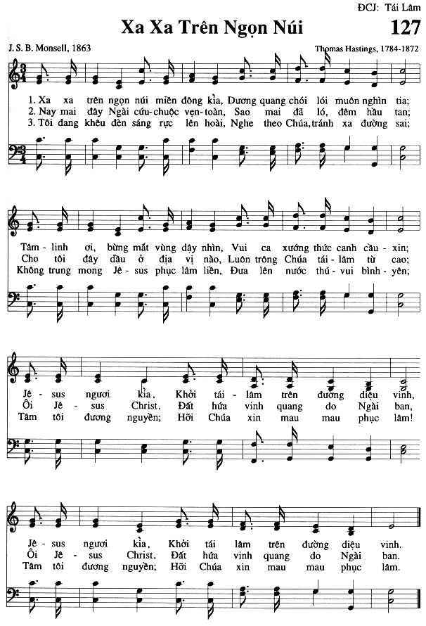 Sheet music: Xa Xa Trên Ngọn Núi
